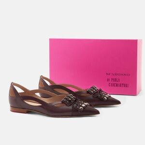 Scarosso
Cherry leather ballerina shoes